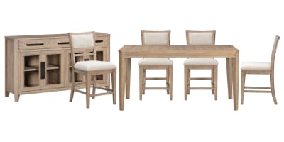 Breckenridge Counter Height Table 6 Piece Dining Set in Medium Brown Finish by Parker House - PH-DBRE-KIT-6B-72CH