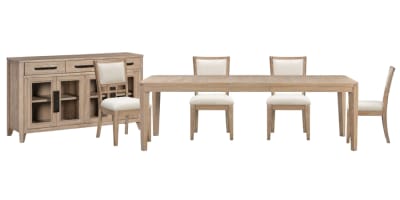Breckenridge Rectangular Table 6 Piece Dining Set in Medium Brown Finish by Parker House - PH-DBRE-KIT-6B-78