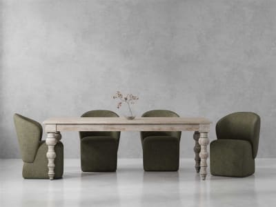Crossings 5 Piece Rectangular Dining Table Set in Toasted Tumbleweed Finish by Parker House - PH-DEDE-5PC-84REC-DBGO-QMSG