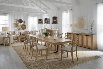 Escape Rectangular Table 7 Piece Dining Set in Glazed Natural Oak Finish by Parker House - DESC#84REC-2-2018