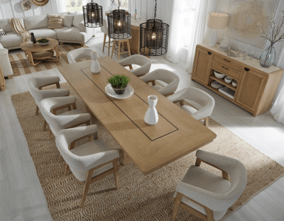 Escape Rectangular Table 7 Piece Dining Set in Glazed Natural Oak Finish by Parker House - DESC#84REC-2-2118