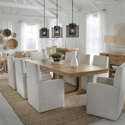 Escape Rectangular Table 7 Piece Dining Set in Glazed Natural Oak Finish by Parker House - DESC#84REC-2-2618