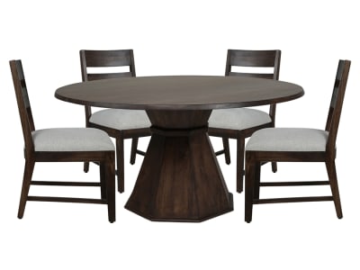 Portico 5 Piece Round Table Dining Set in Warm Brown Finish by Parker House - PH-DPRT-KIT-5A-60RND
