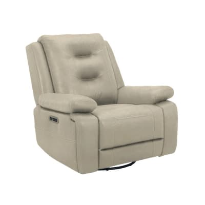 Caldwell Power Swivel Glider Recliner in Tahoe Fog Fabric by Parker House - MCAL#812GSPH-TAFG