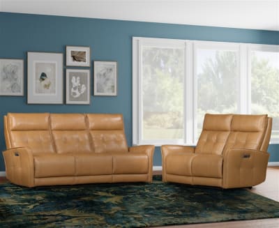 Gershwin 2 Piece Power Zero Gravity Sofa Set in Lucca Butterscotch Cover by Parker House - PH-MGER-32PHZ-P25-LCBT