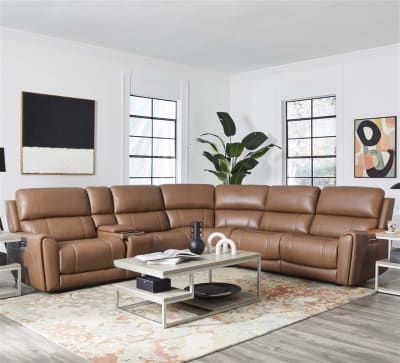 Hancock 6 Piece Power Zero Gravity Modular Sectional in Apple Cider Cover by Parker House - PH-MHAN-KIT-6A-P3Z-APCI