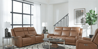 Haywood 2 Piece Power Reclining Sofa Set in Rich Butternut Leather by Parker House - PH-MHAY-32PH-BTNT