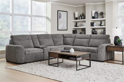 Kline 6 Piece Power Reclining Sectional with Extension Footrests in Nightfall Cover by Parker House - PH-MKLI-KIT-800-6A-NTFL