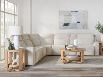 Lancaster 6 Piece Zero Gravity Power Reclining Sectional in Fluffy River Rock Cover by Parker House - PH-MLAN-PACKA-HZ-FYRR