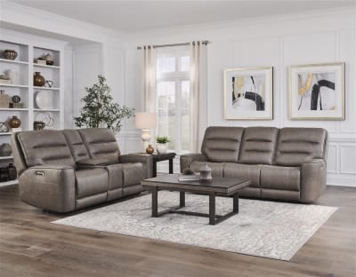 Lawson 2 Piece Zero Gravity Power Reclining Sofa Set in Sydney Brunette Cover by Parker House - PH-MLAW-KIT-52P2Z-SYBR