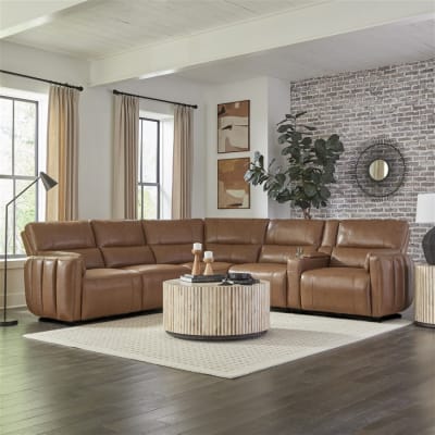 Modesto 6 Piece Modular Power Reclining Sectional in Sable Cover by Parker House - PH-MMOD-PACKA-H-SABL