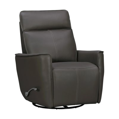 Roxy Manual Swivel Glider Recliner Chair in Abby Dark Grey Cover by Parker House - PH-MROX-812GS-ABDG