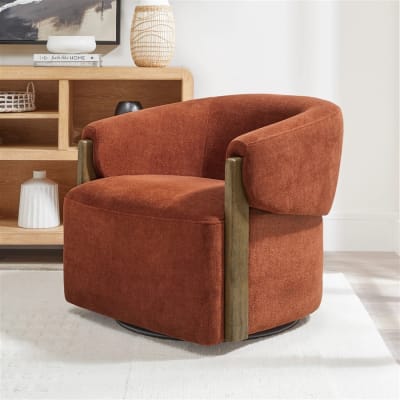 Finley Swivel Club Chair in Island Rust Finish by Parker House - PH-SFIN-912S-ISRU