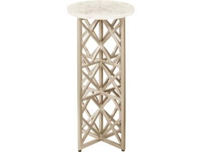 Accents Drink Table in White and  Beige Finish by Pulaski - PUL-P301592