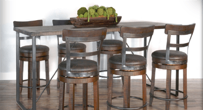 Newport 5 Piece Counter Height Dining Room Set in Tobacco Leaf by Sunny Designs - SD-1154TL-1624TL2-B24