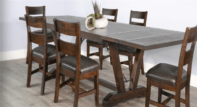 Homestead 5 Piece Extension Dining Room Set in Tobacco Leaf Finish by Sunny Designs - SD-1167TL-1429TL2