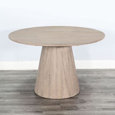 Wheat 5 Piece Round Dining Room Set in Wheat and Natural Finish by Sunny Designs - SD-1201WE-1506WE-C