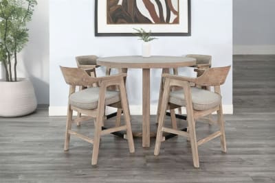 Mia 5 Piece Counter Height Dining Room Set in Wheat Finish by Sunny Designs - SD-1212WE-1527WE-24