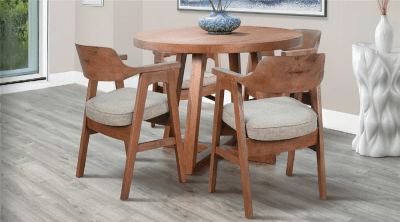 Mia 5 Piece Round Dining Room Set in Cinder Finish by Sunny Designs - SD-1213CD-1527CD