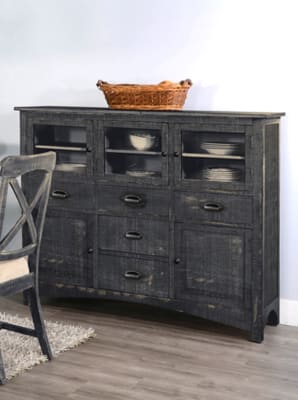 Marina Server in Black Sand Finish by Sunny Designs - SD-1978BS