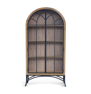 Ella Glass Display Cabinet in Oak Grove Finish by Sunny Designs - SD-2153OG