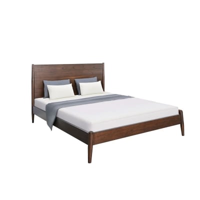 American Modern Queen Panel Bed in Walnut Finish by Sunny Designs - SD-2336WL-Q