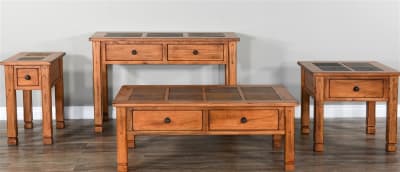 Sedona 3 Piece Occasional Table Set in Light Brown Finish by Sunny Designs - SD-3143RO2