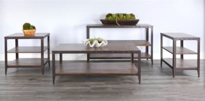 San Diego 2 Piece Occasional Table Set in Antique Brown Finish by Sunny Designs - SD-3173AB