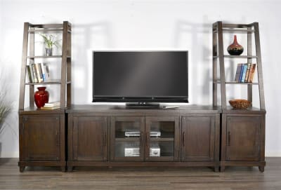 Vivian 122 Inch Entertainment Wall in Brown Finish by Sunny Designs - SD-3644RN-74-PL-PR
