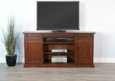 Tuscany 78 Inch TV Console in Brown Finish by Sunny Designs - SD-3648VM