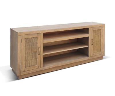 78"Inch TV Stand with Fireplace in Oak Grove Finish by Sunny Designs - SD-3679OG