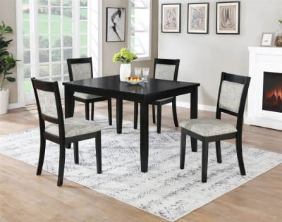 Jazzy Bells 5 Piece Dining Room Set in Wired Black Finish by Vilo Home - VILO-VH155