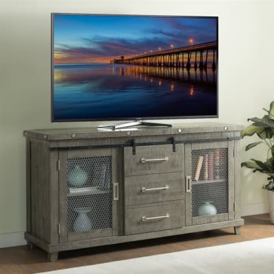 Industrial Charms 64" TV Stand/Server in Washed Gray Finish by Vilo Home - VILO-VH1854