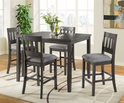 Ithaca 5 Piece Counter Height Dining Set in Washed Gray Finish by Vilo Home - VILO-VH575