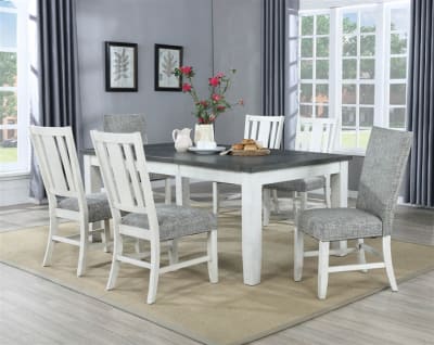 Saratoga 7 Piece Dining Room Set with Wood Back & Host Chairs by Vilo Home - VILO-VH8000-7PC4W2F