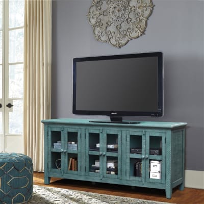 Santorini 70 Inch TV Console in Antique Teal Finish by Vilo Home - VILO-VH9406