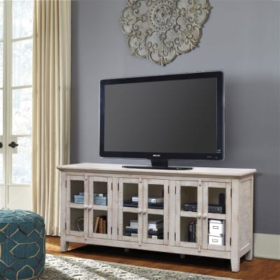 Athena 70 Inch TV Console in Antique White Finish by Vilo Home - VILO-VH9806