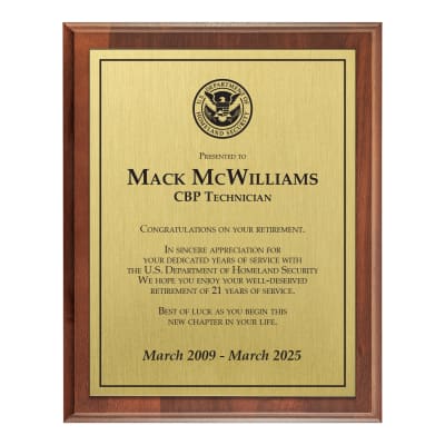 Fully Sublimated Plaque 8x10 (DHS)