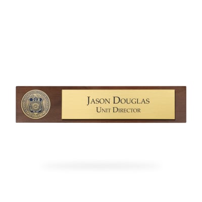Desk Nameplate w/ Coin (ICE)
