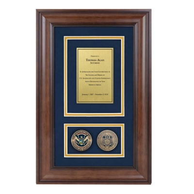 Recognition Shadow Box w/ Coins (ICE)