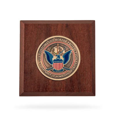 Wooden Paperweight w/ Coin (CBP)