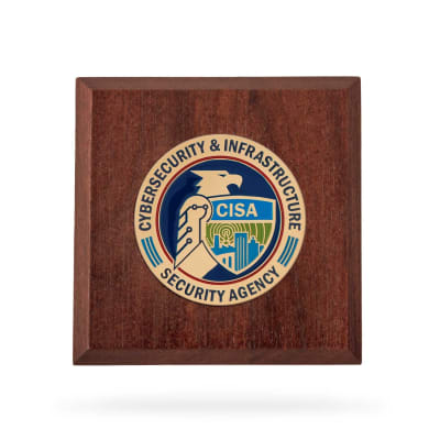 Wooden Paperweight w/ Coin (CISA)