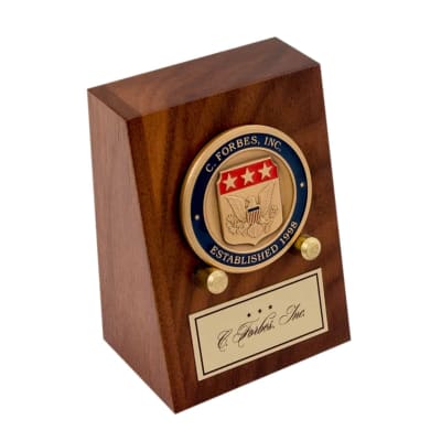 Challenge Coin Stand - Walnut