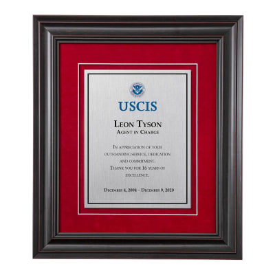 Shadow Box Plaque - Black (USCIS)