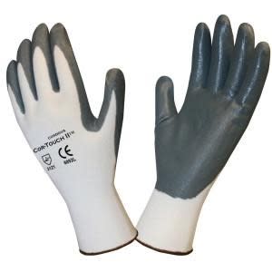 Cordova Gray Nitrile Coated Gloves, White Shell, 6892