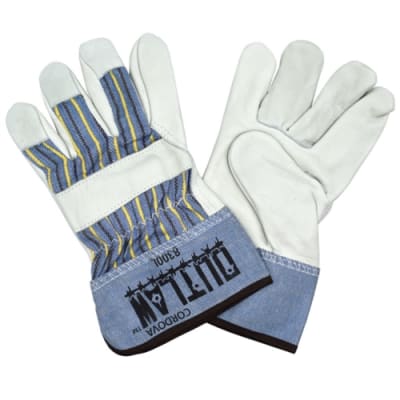 Cordova Leather Palm Gloves, Canvas Back, 8300