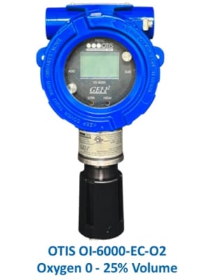 OTIS OI-6000 Gas Detector, Oxygen 0-25% Vol.