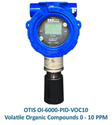 OTIS OI-6000 Gas Detector, VOCs 0-10 PPM, PID