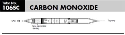 Sensidyne Carbon Monoxide Gas Detector Tube 106SC, 1-50 ppm