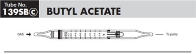 Sensidyne Butyl Acetate Gas Detector Tube 139SBc 0.01 - 1.0%